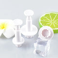 Plastic Flower Shaped Cookie Press Mold Cute Creative Plunger Cutter Spring Mold Cake Decorating Fondant Plunger Cutter