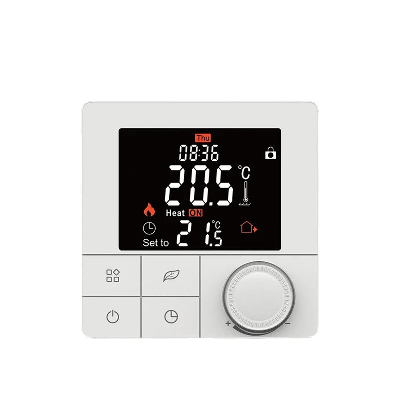 Underfloor Heating Thermostat LCD Programmable Non-WiFiHandwheel 16A Electric Heating Thermostat Smart Home
