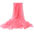 Solid Color Silk Scarf Sunscreen Shawl Travel Decoration Beach Towel