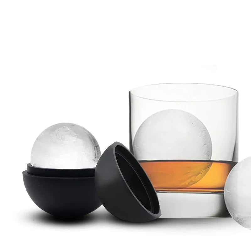 Eco-Friendly Food Grade Silicone Whiskey Ball Ice Cube Mold Tray 1pc/opp Bag Wholesale