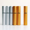 8ml Luxury Electroplating Cover Metal Aluminium Effect Roll Ball Frosted Glass Roller Bottle for Essential Oil Lotion
