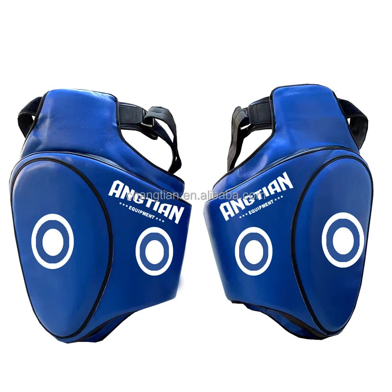 Angtian Custom Microfiber Leather Boxing Muay Thai Kicking Thigh Pads / Mma Training Sparring Leg Guard /boxing Equipment