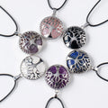 Wholesale Natural Crystal Tree of Life Pendants Jewelry Gemstone Necklace  for Gifts