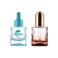 40ml Luxury Refillable Glass Essential Oil Bottle with Dropper Pump Thick Bottom Square Cosmetic Hair Oil Glass Dropper Bottle