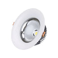 LED Recessed Downlight 12W 5inch COB Chip IP33 Rated Dimmable 38 Degree Beam Angle European Design Wall Washer Ceiling Mount