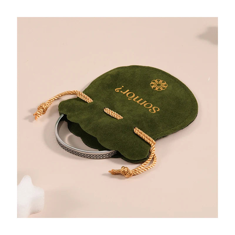 Wholesale Suede Microfiber Velvet Pouches for Necklace Ring Bracelet Custom Logo Jewelry Packaging Bag Drawstring Jewelry Pouch