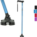 Rehand Quad Cane T-Handle Aluminum Walking Stick for Elderly Height Adjustable Lightweight 0.8kg