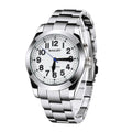 Language Customization Mens Talking Analogue Watch With Time Date Loud Alarm Clock Visually Impaired