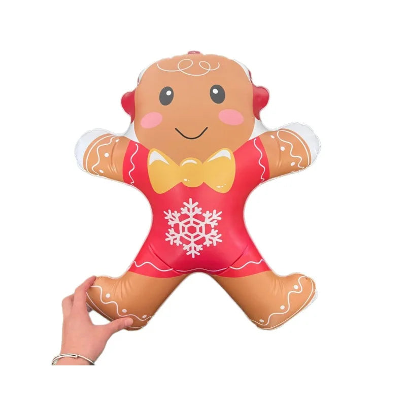 2026 Wholesale Customized New Design Festive Windmill Candy Cane Balloons Christmas Decor Set PVC Inflatable Gingerbread Man
