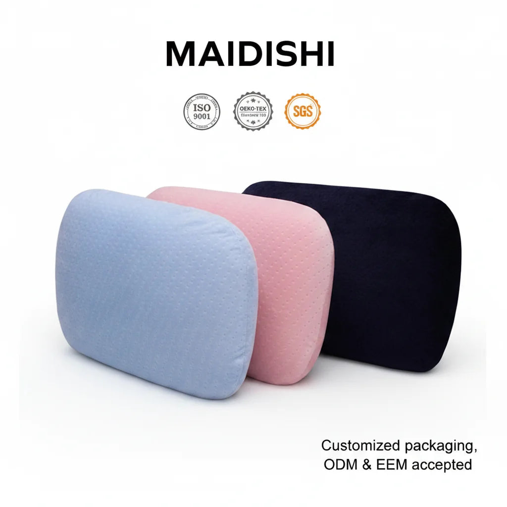 WJ-1034 Plush Memory Foam Office Rest Pillow Travel Headrest Neck Support Cushion Students Desk Sleeping Lunch Break Nap Pillow
