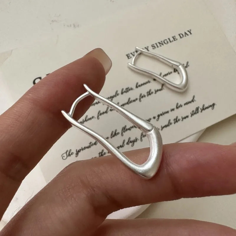 Wholesale Quality 925 Sterling Silver 18K Gold Plated Frosted Hoop Earrings for Women Girls Gifts