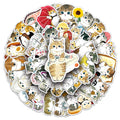 50PCS Funny cute cartoon hand painted kitty decals pretty lovely naughty cat decals