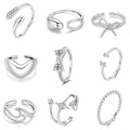 Hot Selling Better Quality Rings Wholesale Adjustable Cross Open Hand Hug Couple Love Finger Ring for Gift