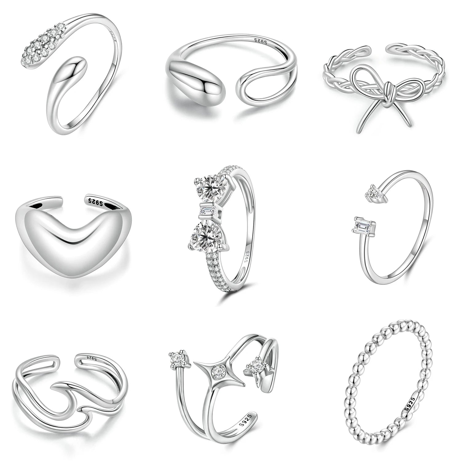 Hot Selling Better Quality Rings Wholesale Adjustable Cross Open Hand Hug Couple Love Finger Ring for Gift