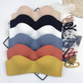Seamless One-piece Bra Gather Thin Strapless Non-slip Beautiful Back Sexy Paste Girl Bra for Big Bust