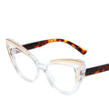 2025 Wholesale Unisex Big Frame Personality Eyeglasses Cat Eye Computer Anti Light Blue Glasses Frame