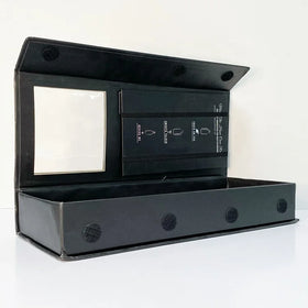 Luxury Paper Package for Braid Bundles Wigs Case Hair Extension Black Window Boxes Packaging Cosmetic