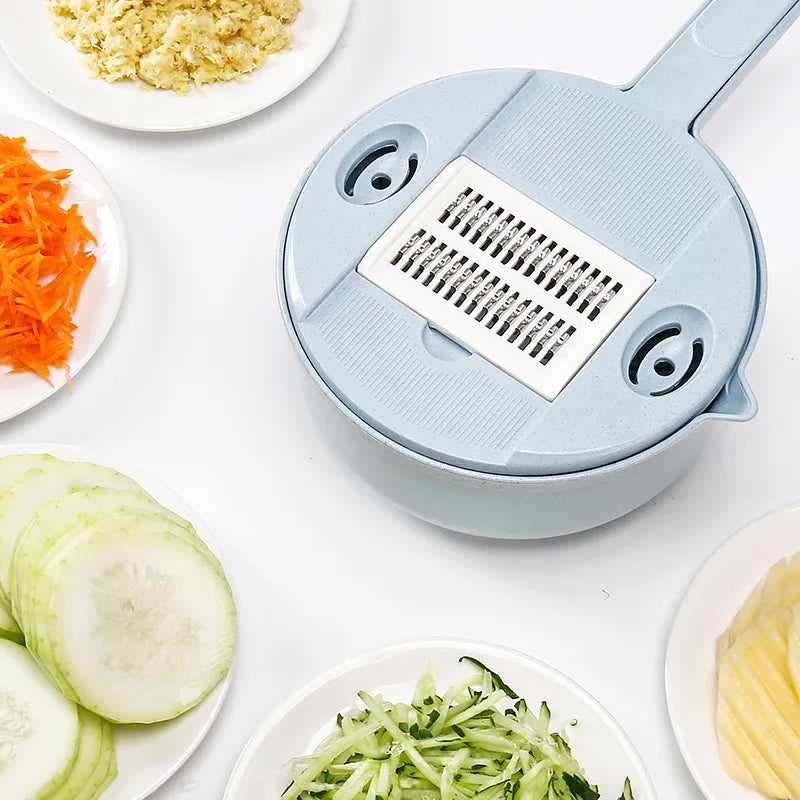 New Kitchen Gadgets Good Quality Manual Food Chopper Vegetable Cutter Machine 12 in 1 Vegetable Chopper