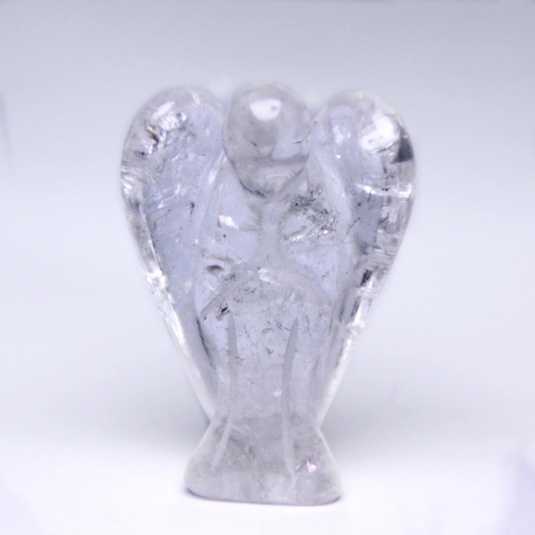 DIY Angel Figurine Miniature Handmade Carved Clear Quartz Mini Healing Statue Crystal Home Decoration Accessories Crafts