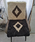 Australian Sheepskin Chair Mats Modern Home Decorative Lamb Fur Throw Puzzle Pattern Seat Cushions Extra Thick Grade Quality