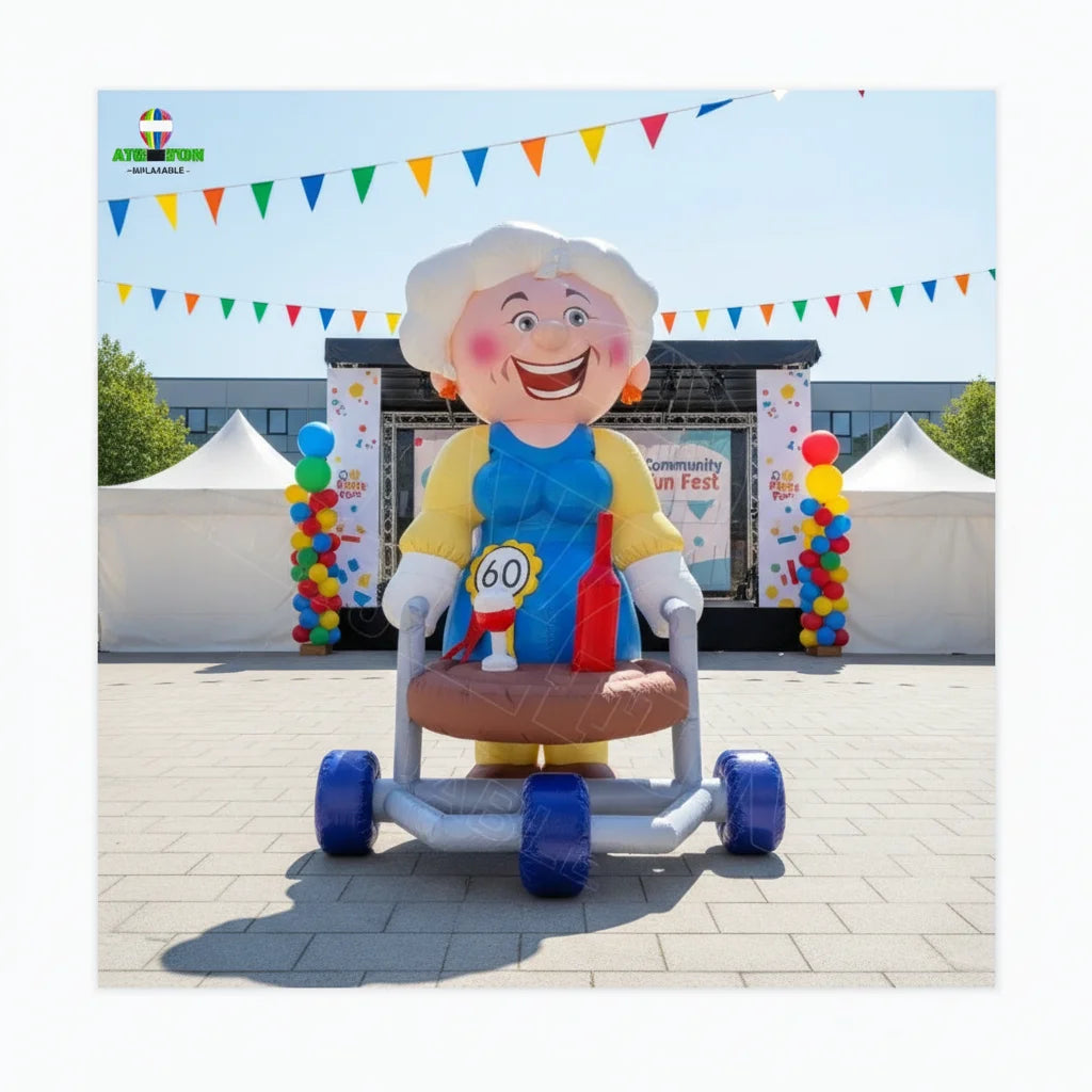 Airfun 3.5m High Popular Oxford Cloth Inflatable Sarah Holland Doll Balloon