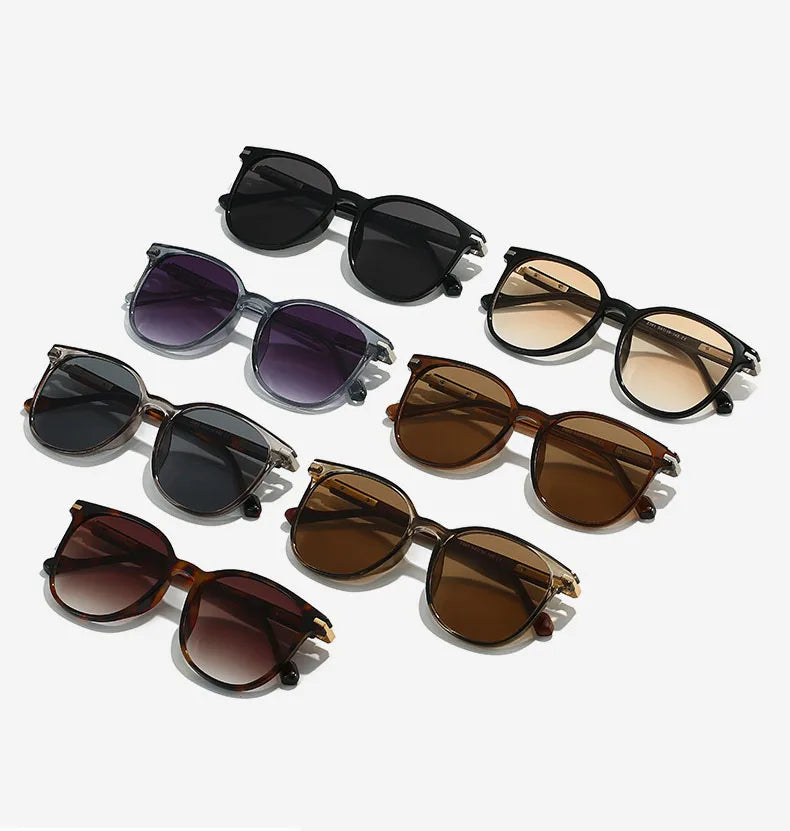 Wholesale Custom logo Gradient Lens Unisex Vintage Retro Round Style Tinted Sunglasses