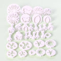 Baking Mold 10 Types of 33-piece Fondant Cake Biscuit Mold Set Spring Embossing Printing Tool