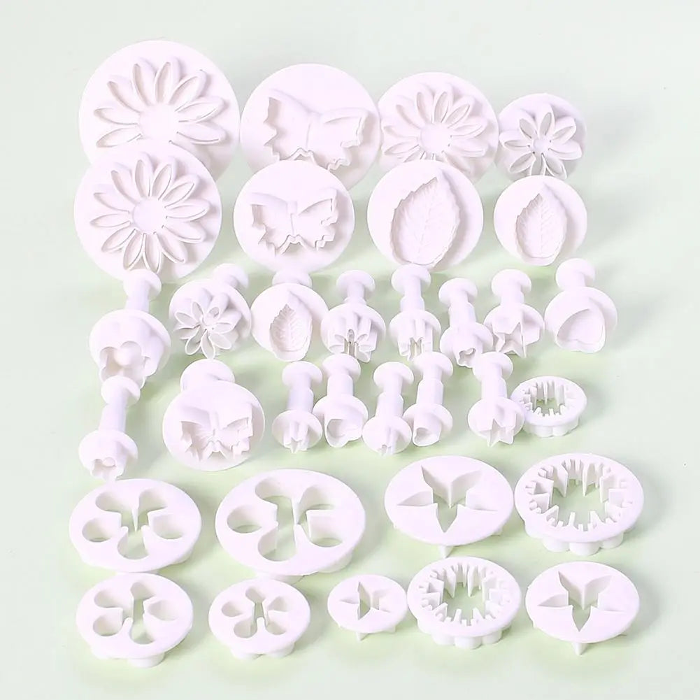 Baking Mold 10 Types of 33-piece Fondant Cake Biscuit Mold Set Spring Embossing Printing Tool