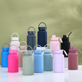 Wholesale OEM Wide Mouth 22oz 650ml Double Layer 8/18 Stainless Steel Vacuum Water Bottle With Spout Lid for Sports Hiking