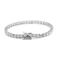 Wholesale Price  S925 Sterling Silver 3mm 4mm 5mm Trendy Hip Hop Jewelry Iced Out Light Blue Color Tennis Bracelets