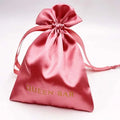 12x15 Custom Satin Lined Velvet Gift Bag Round Bottom Velvet Drawstring Bag  Silk Drawstring Pouch Hair Wig Packaging Bag