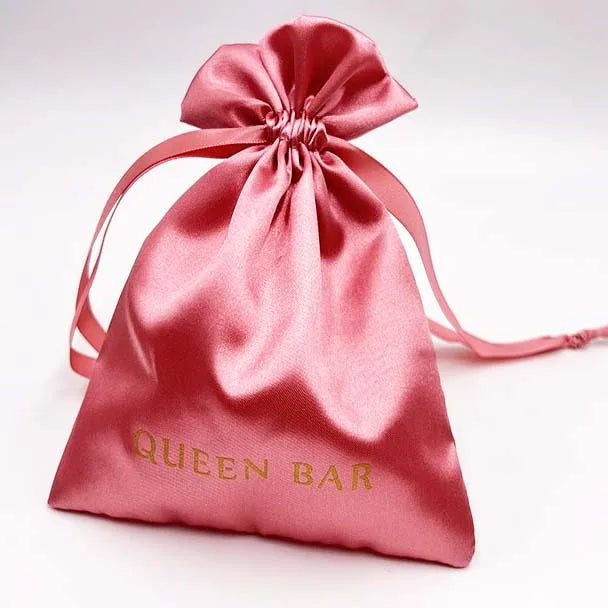 12x15 Custom Satin Lined Velvet Gift Bag Round Bottom Velvet Drawstring Bag  Silk Drawstring Pouch Hair Wig Packaging Bag