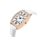 SINOBI Business Luxury Women Quartz Alloy Watch Leather Strap Glass Dial Diamond Numbers Stylish Waterproof