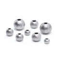 Frosted Faces 2/3/4/5/6/8/10mm Round Loose Jewelry Making Findings Ball Stainless Steel Large Hole Spacer Beads Frosted Beads