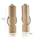 Outdoor Camping Trip Survival Protective Equipment High Frequency Lifeguard Dual Tubes Aluminum Alloy Referee Whistle