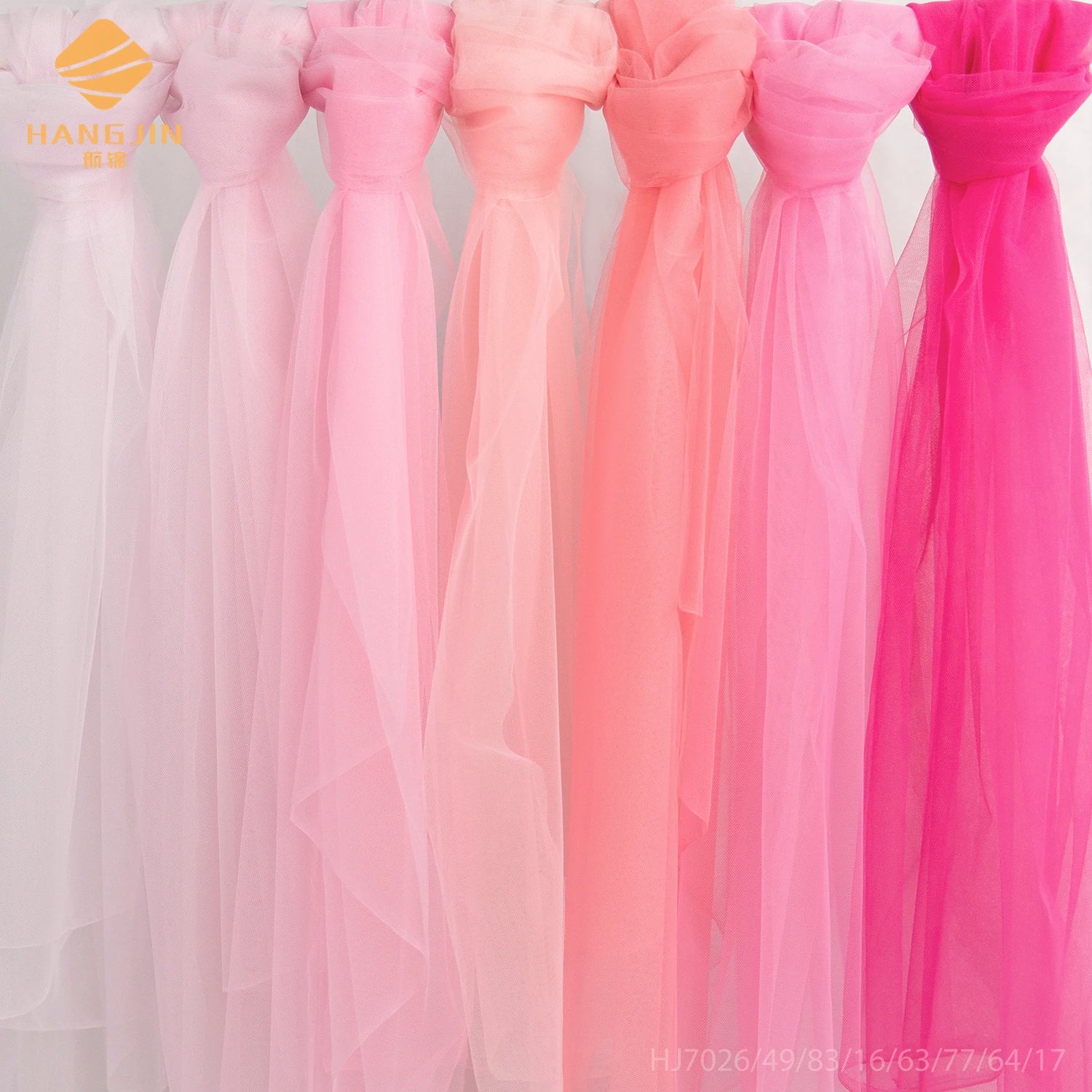 Pink Tulle Fabric Party Decoration INS Tutu Dress Mesh Net Peach Color Soft Illusion Mesh Tulle Fabric