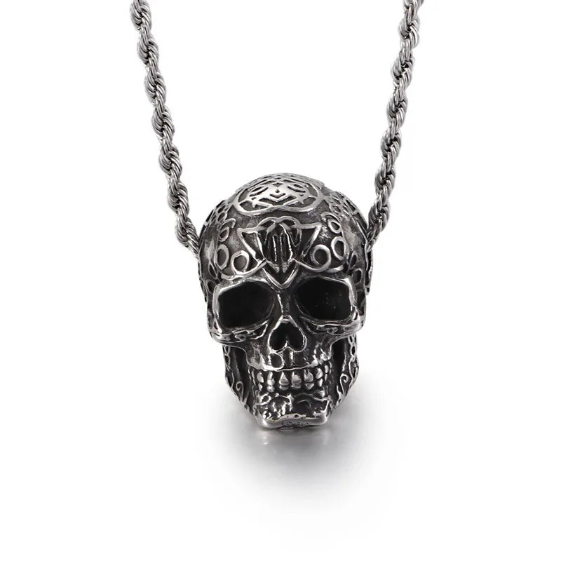 Factory Hip Hop Hipster Accessories Non Tarnish Stainless Steel Pendant Personalized Skull Pendant
