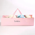 Wholesale Custom Printing logo White Cardboard Rectangular Flower Handbag