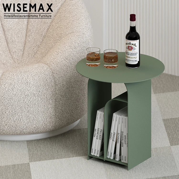 WISEMAX FURNITURE Unique Design Living Room Side Table Metal Frame Modern Coffee Table for Commercial Use