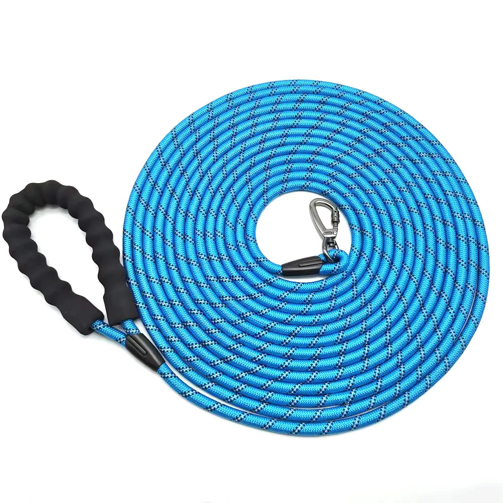 16ft 32ft 49ft Waterproof Long Lead Dog Leash Heavy Duty Long Reflective Nylon Long Rope for Dog Training