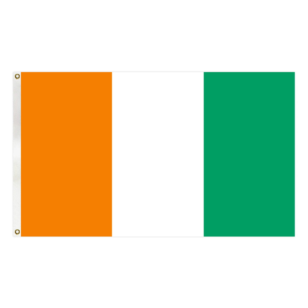 3x5FT Polyester Cheap Price Cote D'Ivoire Country Flag and National Flag With Two Grommets