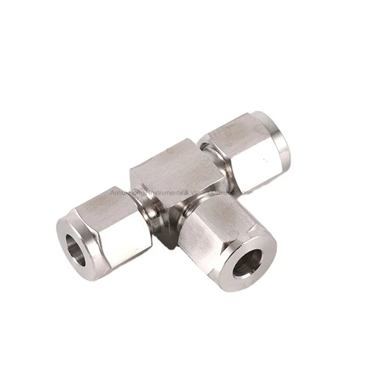 304/316 Stainless Steel  Tee Female Male Female Threaded 3 Way Tee Connector