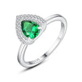 Fine Jewelry 925 Sterling Silver Water Drop Shaped Gemstone Fashion CZ Diamond Rings for Women