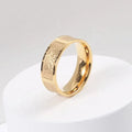 Simple Women Hypoallergenic Polished Stainless Steel Pattern Ring
