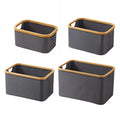 Fabric Storage Basket Foldable Polyester Laundry Basket Fabric Storage Frame with Handle