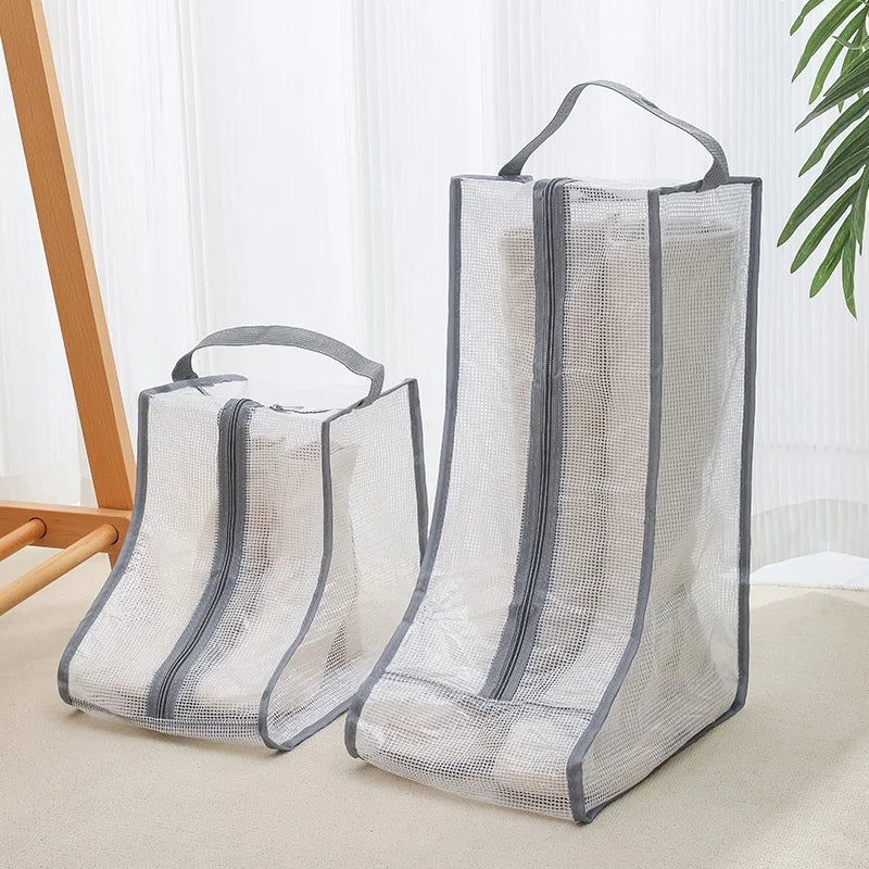 Transparent PVC Oxford Shoe Storage Bag Eco-Friendly Moisture-Mildew-Proof Long Short Boot Dust Cover Artifact Can Be Shipped