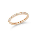 LOZRUNVE 925 Sterling Silver Elegant Shinning Baguette Eternity Band Ring Women