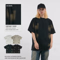 Luxury 305G Heavy Blank Print Vintage Washed Oversized Loose Boxy O-Neck Men's T-Shirt