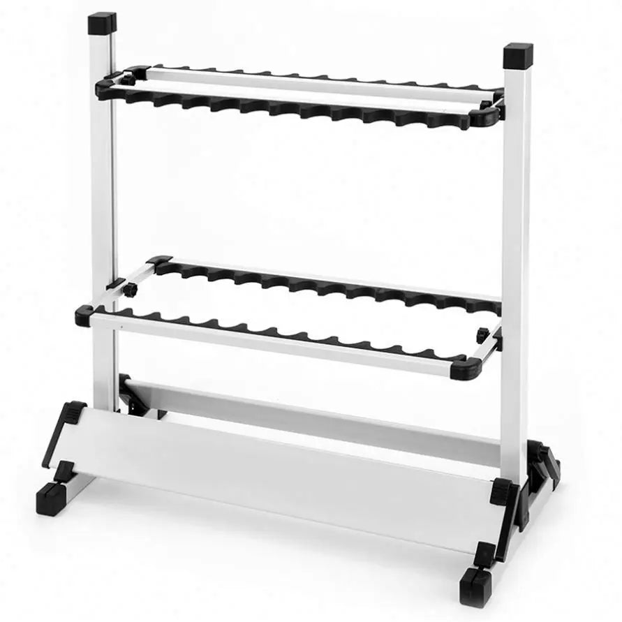 Titanium Alloy Fishing Rod Rack Stand Alloy Metallic Fishing Rod Holder Stand Fishing Pole Bracket Display Rack