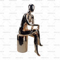 Egg head chrome mannequin head plating sitting female mannequins